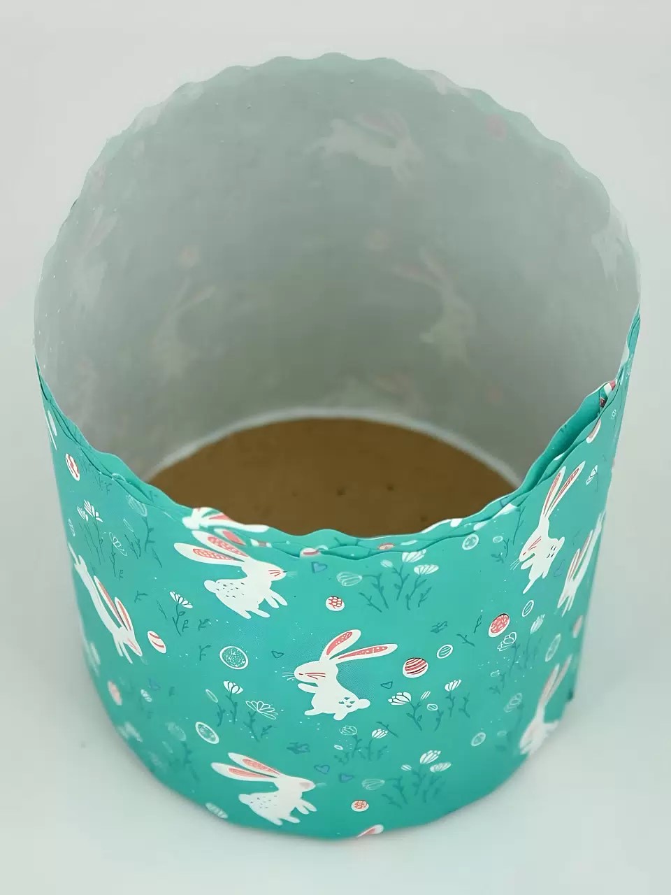 Форма для выпечки куличей бумага, 3 шт, 9х9 см, круглая, пасхальные, Мультидом, Кролики — изображение 2
