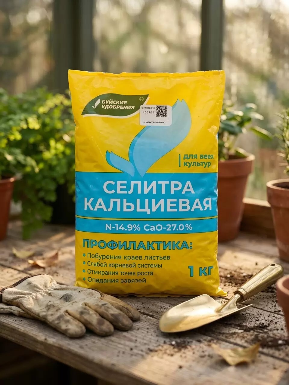 Удобрение Селитра кальциевая, порошок, 1 кг